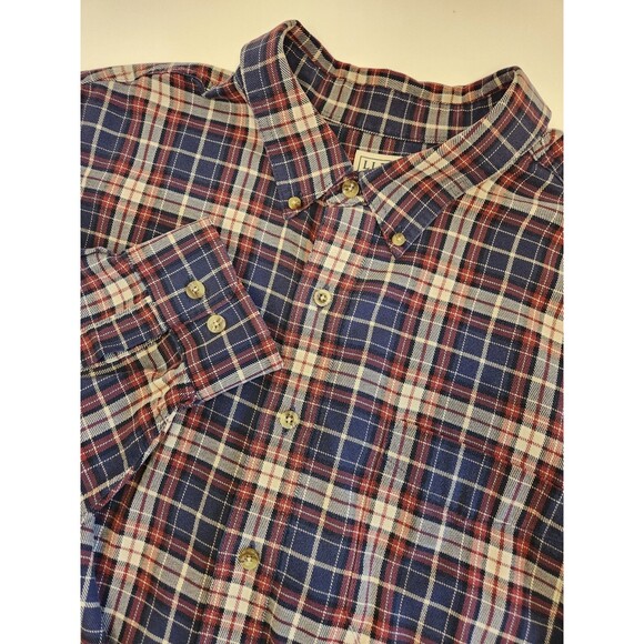 L.L. Bean Flannel Shirt Men's 2XL Long Sleeve Plaid Button Down Outdoors - Picture 1 of 5